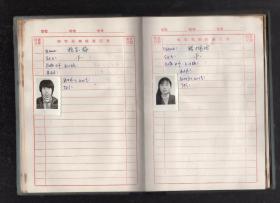 店家父亲1981年的记账本被拿来做了同学照片纪念册