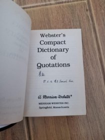 webster's compact dictionary of synonyms+webster's compact dictionary+webster's compact dictionary of quotations3册合售.