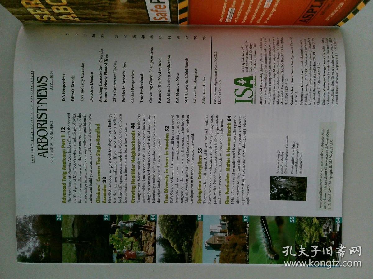 点击查看原图 ARBORIST.NEWS 2014/04 树艺家 外文原版期刊杂志 International Society of Arboriculture  国际树木栽培协会