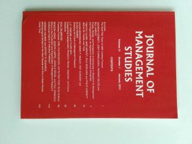 Journal of Management Studies 1/2014 管理学学术论文考研资料杂志