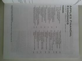 APPLIED FINANCIAL ECONOMICS  应用金融经济学  VOL.23 NO.19-21 2013/11