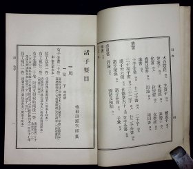 诸子要目【日本昭和四年（1929）修省书院出版。原装一册。品相如图。】