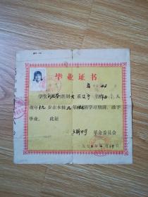 毕业证书（1975年）