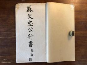 碑帖拓本碑拓书法习字国学经典：《苏文忠公行书》一册全 有正书局印行  毛笔书法练字习字毛笔字字帖书法国学传统教育经典