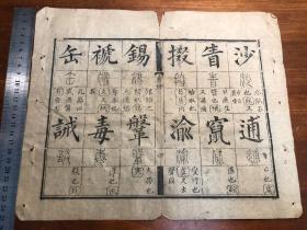 2清代精刻《十三经集字摹本》一页 易经 清代精刻典范 刻印精美版本独特 古书古籍老书旧书线装书旧纸老纸残叶残书标本可用作古籍版本留真谱 少见