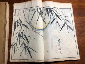 （有补图5）多色套印：清代刻本《芥子园画传二集》一函四册全（第一册序言缺前三页）梅谱 竹谱 兰谱 菊谱 青在堂画学浅说 国画水墨画绘画艺术鉴赏学习启蒙