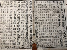 4岳氏相台影宋刻：清代精写刻《礼记》残叶 一张 包老包真 古书老书旧书线装书旧纸老纸残页标本可用作古籍版本留真谱 少见