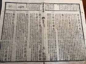 12“古香阁特色刻书”清代刻本《书经精华》残叶 一张 字体有特色 包老包真 版本独特 古书古籍老书旧书线装书旧纸老纸残叶残书标本可用作古籍版本留真谱 少见