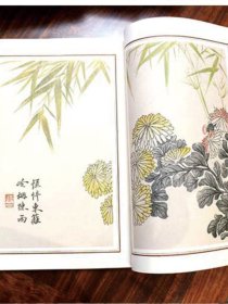 彩色版介子园画谱芥子园画谱全集山水篇花鸟篇梅兰竹菊篇手工线装4册3卷