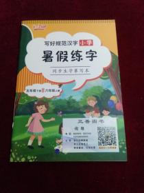 写好规范汉字小学寒假练字 同步生字摹写本 五年级下册衔接六年级上册