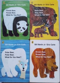 小彼恩 点读版图书 艾瑞卡尔棕熊4册盒装Brown Bear Collection 棕熊(四个经典故事四册·英文版·图有中文字，是本店为读者了解而翻译。）