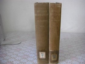 网上孤本——1930年一版一印英文《WILLIAM SHAKESPEARE A STUDY OF FACTS AND PROBLEMS》，译中文〈威廉.莎士比亚:事实问题的研究〉两册全,硬精装,虽距今有九十多年，保存非常完美。 大32开漆布硬精装 ， 大量铜版纸插图及折页插图 研究莎士比亚不可或缺的重要资料 。