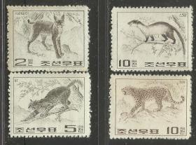 朝鲜1964年动物新全 雕刻版 邮票