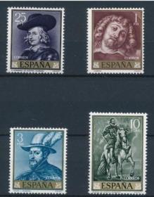 西班牙1962年鲁本斯绘画新全 邮票