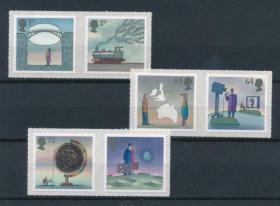 英国2007年发明家的世界新全 不干胶邮票
