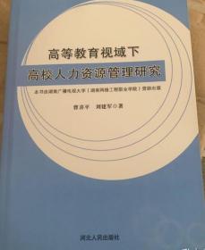 高等教育视域下高校人力资源管理研究