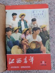江西青年 1965年 十本合售 合订本 品相号如图 封面漂亮有毛主席 王杰 老期刊收藏