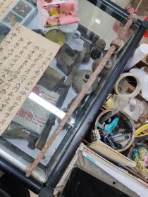清代铁锏老兵器长39cm