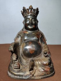 赔钱处理 铜器  大肚弥勒佛一尊（尺寸 21.5*14.8*12CM   重1830g）