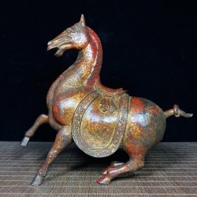 赔钱处理 铜器  唐马（尺寸 22*24.5CM    重1848g）