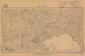 【提供资料信息服务】民国二十一年（1932年）《深圳老地图》图题为《深圳圩》（原图高清复制），图中包含惠州惠阳县、东莞县、宝安县等部分区域，全图范围四至，请看图片。村庄、道路、寺庙、河流等绘制详细。此图种非常稀少。深圳附近地理地名历史变迁重要史料老地图。裱框之后，风貌佳。