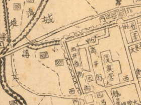 【提供资料信息服务】民国三十一年（1942年）《安康县城区全图》（原图高清复制）民国陕西安康老地图。全图规整，年代准确，图例繁多，街巷绘制十分详细，请看西井后街。安康地理地名历史变迁重要史料地图。博物馆级地图史料。裱框之后，风貌佳