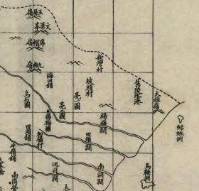 【提供资料信息服务】清《陵水县地图》（原图高清复制）琼州府陵水县老地图，陵水老地图。全图右侧为陵水县域地图。左侧是陵水县治资料，有沿革、疆域、天度、山镇、水道、官职等记述。海南岛陵水县地理地名历史变迁史料老地图。裱框之后，风貌佳。
