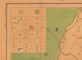 民国三十一年（1942年）《贵阳市区域图》原图高清复制，（民国贵州贵阳老地图），全图规整，年代准确，图例丰富，绘制详细，全图范围四至，请看图片。请看次南门，请看都司路。民国贵阳市政府出版，贵州印刷所刊印。贵阳市地理地名历史变迁重要史料。裱框后，风貌佳。