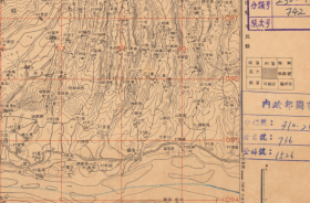 【提供资料信息服务】民国1942年 陕西《潼关县》（原图高清复制）图中含潼关、华阳、朝邑、平民、阌乡县部分区域。全图范围四至，请看图片。民国老地图，全图年代准确，村庄、道路、山体等高线、河流等绘制详细。地理地名历史变迁重要史料。裱框之后，风貌佳。