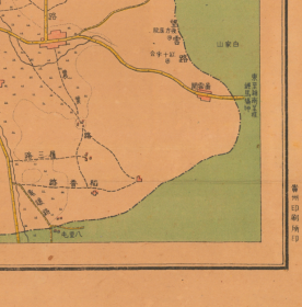 民国三十一年（1942年）《贵阳市区域图》原图高清复制，（民国贵州贵阳老地图），全图规整，年代准确，图例丰富，绘制详细，全图范围四至，请看图片。请看次南门，请看都司路。民国贵阳市政府出版，贵州印刷所刊印。贵阳市地理地名历史变迁重要史料。裱框后，风貌佳。