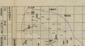【提供资料信息服务】清《陵水县地图》（原图高清复制）琼州府陵水县老地图，陵水老地图。全图右侧为陵水县域地图。左侧是陵水县治资料，有沿革、疆域、天度、山镇、水道、官职等记述。海南岛陵水县地理地名历史变迁史料老地图。裱框之后，风貌佳。