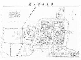 【提供资料信息服务】民国1938年《保定图详细图》（原图高清复制），民国保定老地图，全图规整，年代准确，图例丰富，全图街巷、机关、单位绘制详细。博物馆级史料老地图。保定城地理地名历史变迁重要史料。裱框之后，风貌佳。