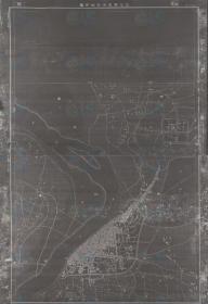 【提供资料信息服务】民国三十六年（1947年） 《光化县老河口城市图》（原图高清复制），全图范围四至，请看图片。民国湖北襄阳光化县老河口老地图，民国军图，测量总局制图，全图年代准确，55X88CM，一万分之一比例尺，绘制详细。光化县老河口地理地名历史变迁重要史料。博物馆级史料地图。裱框后，风貌佳。