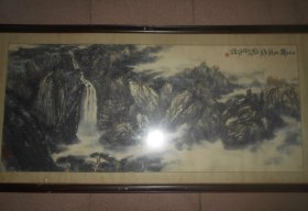 宫玉淦山水力作  山高水长 黄山西海群峰  154X62大画框不发货限自提