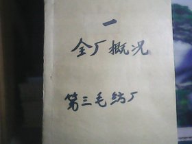 第三毛纺厂资料（一）全厂概况