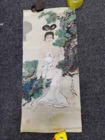 94年老绢画3平尺人物