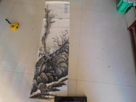 杨昌华山水画 编号一 108X29厘米 实物拍照