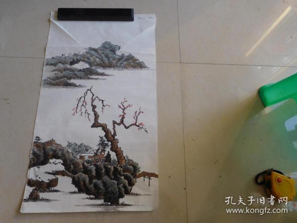 山水画 未题款 62X35厘米 品如图 编号十五