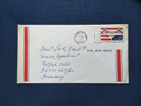 《美国1976年飞机邮票实寄封  品相如图》澜2310-10