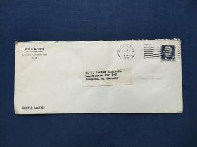 《美国寄德国1970年人物总统头像邮票实寄封  品相如图》澜2310-10