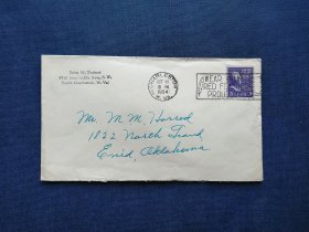 《外国集邮品收藏：美国1954年总统邮票实寄封 商品如图》澜2401-22