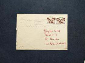 《外国集邮品收藏保真：瑞典1977年齿轮邮票实寄封 品相如图》澜2310-23