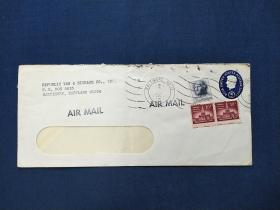 《外国集邮品收藏保真： 美国1966年总统建筑邮票实寄邮资封  品相如图》澜2310-10