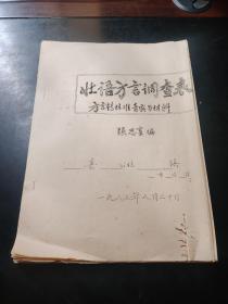 壮语方言调查表 方言转标准音实习材料