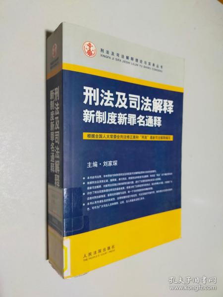 刑法及司法解释新制度新罪名通释