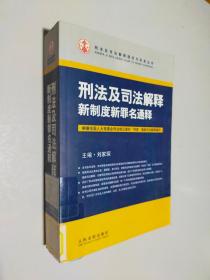 刑法及司法解释新制度新罪名通释