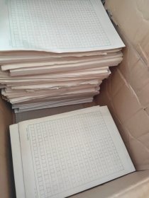 老信纸稿纸：70、80年代  中国少年报  方格稿纸 2000多张   (长26厘米，宽19厘米）