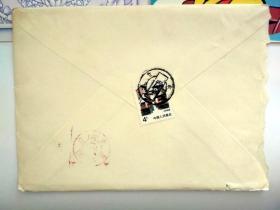 旧邮票实寄封：北京 80的代中学生 寄赠贺年卡 实寄封 （内有信和新年贺卡2张）