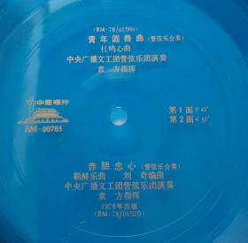 老唱片：1978年薄膜唱片 ：管弦乐合奏    青年贺舞曲