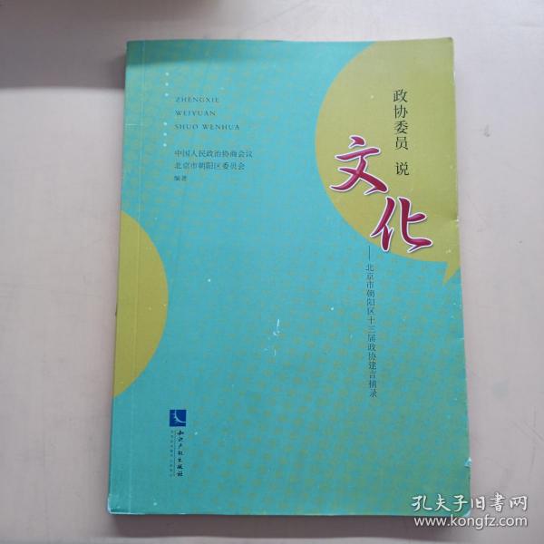 政协委员说文化——北京市朝阳区十三届政协建言摘录